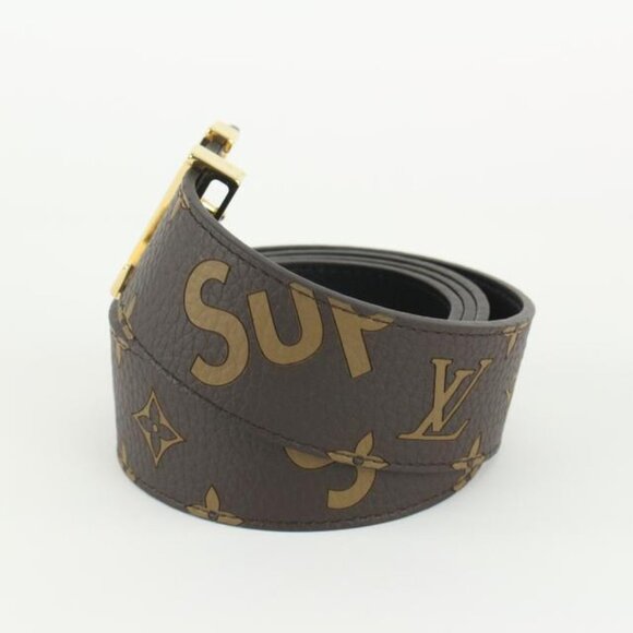 Louis Vuitton x Supreme LV x Supreme 110/44 Brown Monogram LV Initials Belt main image 5